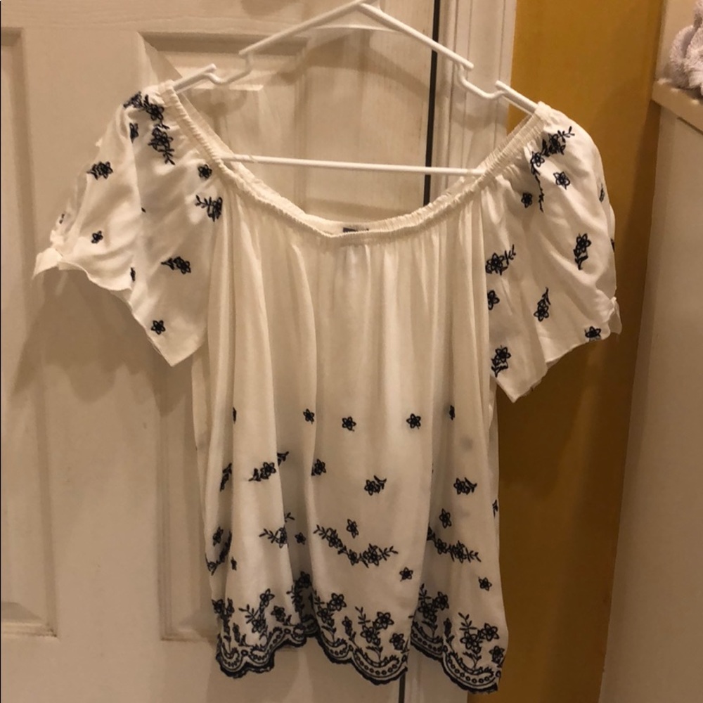 Off the shoulder flower top